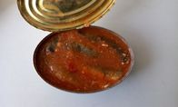 Sardina conservada en el peso neto 425G x de la salsa de tomate 24 latas altas/lata oval