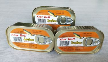 El peso ligero conservó la caballa de los pescados, pescado conservado de la sardina en el aceite vegetal