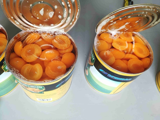 22 g total de carbohidratos Medio de albaricoque enlatado con 2 años de vida útil