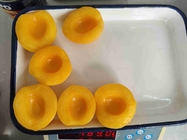 400 g/latas de fruta de melocotón amarillo enlatada con información nutricional sobre el hierro