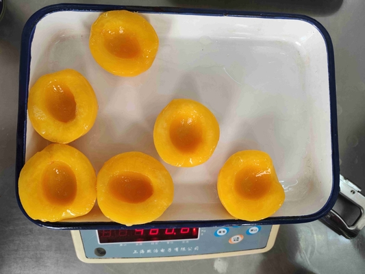 Estables en el estante Frutas amarillas enlatadas Brix 14-17% Compradores ligeros