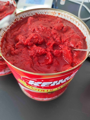 Pasta de tomate enlatada con instrucciones de almacenamiento Guardar en frío Sin aditivos Sin conservantes artificiales