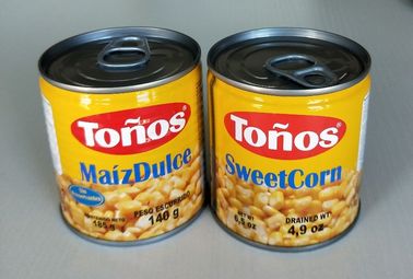 El dulce de la marca de Tonos conservó las latas litográficas de Maiz Dulze 185g del maíz