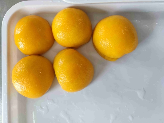 Sugerencias para servir: Servir frío o a temperatura ambiente. Fruta amarilla enlatada, melocotones. Materia prima: 100% melocotón amarillo fresco.