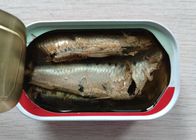 La esterilidad comercial 125g conservó pescados de la sardina en aceite de soja