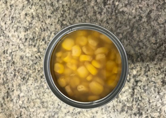 Maíz dulce enlatado con logotipo personalizado y materia prima de maíz dulce fresco