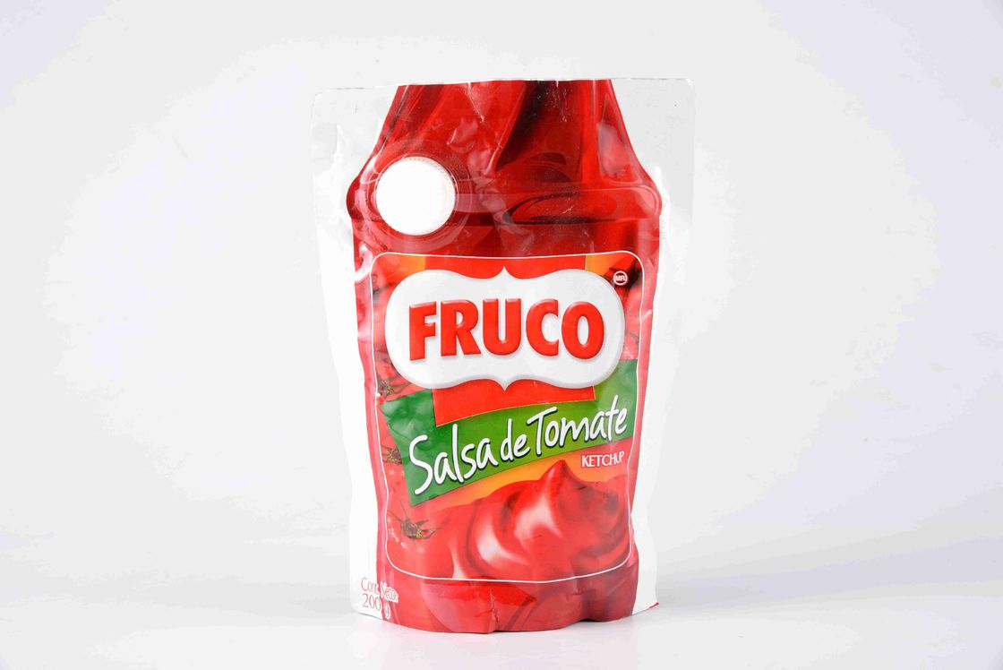 Pasta de tomate pura de la salsa de tomate de la muestra libre en bolso/bolsita/bolsa derechos
