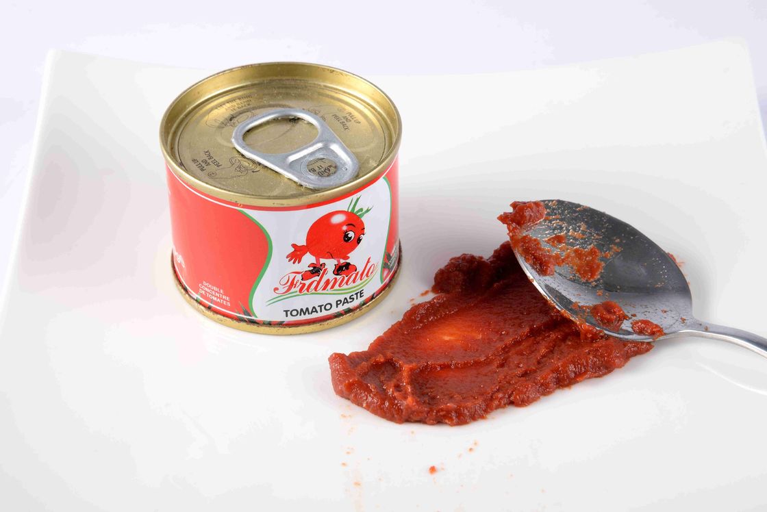 Forma de puré de tomate enlatado enlatado delicioso y conveniente para sus necesidades de cocina