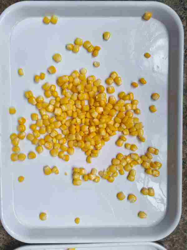 Parte de maíz dulce núcleo de maíz dulce enlatado carga de alérgenos pueden contener rastros de soja y trigo