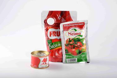 Salsa de tomate enlatada y muestra gratuita para los requisitos del cliente