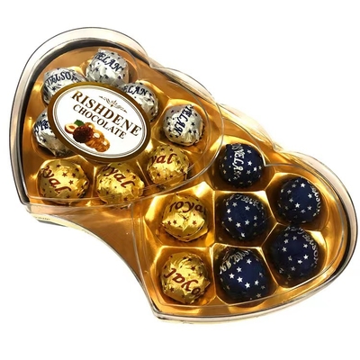 Caja de regalo del chocolate del corazón del doble T16 16pcs en forma de corazón